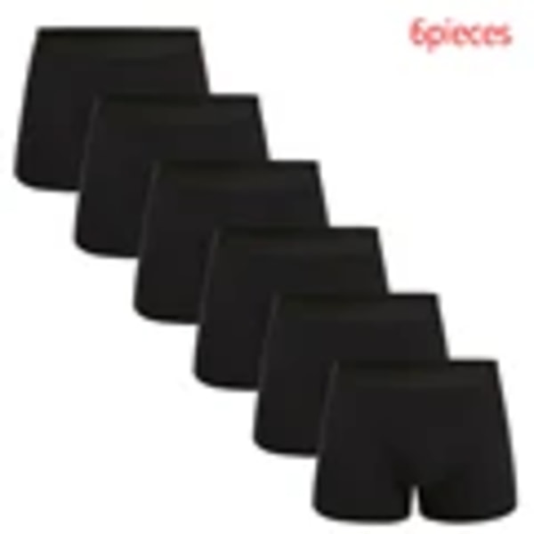 6St Pack 2024 Män Trosor Bomull Underkläder Han Varumärke Boxer Och Underkläder För Homme Lyx Set Shorts Ruta Klippsats 6pcs-W2-Black XXL