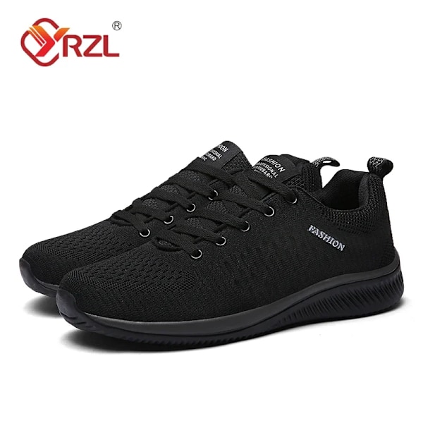 Yrzl Sneakers Män Löpa Skor Kvinnor Lättviktiga Sport Skor Klassisk Mesh Andas Av Lugn Skor Mode Par S Neakers Black grey 47