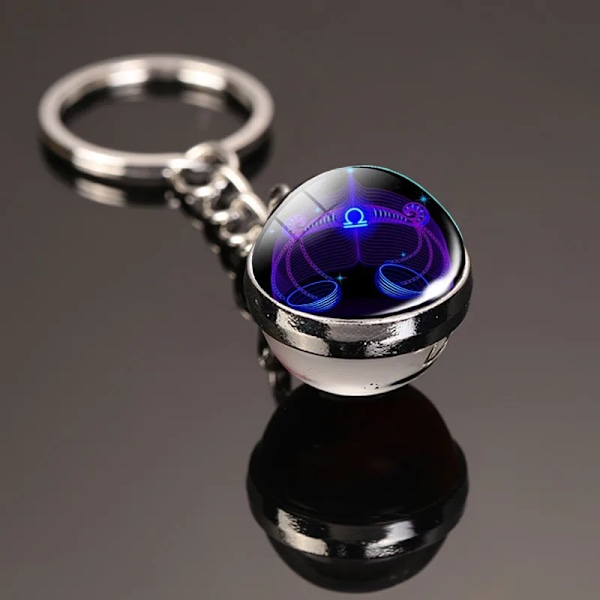 Fashion Key Chain 12 Constellations Creative Key Chain 12 Constellation - Creative 12 Creative Libra luminous