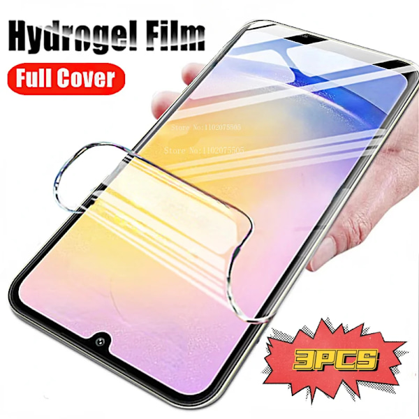 3Pcs Hydrogel Film För Samsung Galaxy A25 A15 A35 A55 A05s A54 A34 A24 A14 A04s Skärm Skyddsfilm Inga Glas For Samsung A05 Hydrogel Film