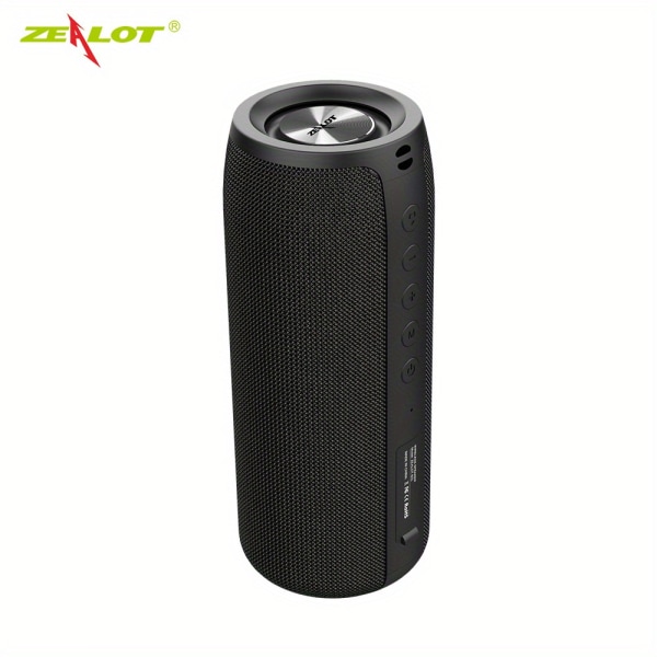 ZEALOT S51 20W BT trådlösa högtalare, portabel utomhusbashögtalare Vattentät IPX 5, trådlös högtalare, dubbelparning, 1800mAh batteri Black