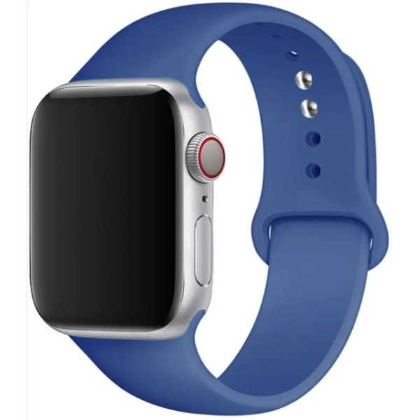 Silikonrem för Apple Watch Band 45mm 44mm 42mm 49mm 41mm 40mm 38mm correa armband iwatch Series 8 7 9 SE 4 3 5 Ultra 6 Delft Blue 42 44 45 49 mm S-M