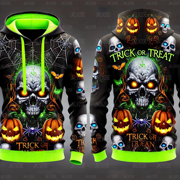 Syksyn uusi Halloween-huppari Painajainen ennen joulua 3D-tulostettu huppari Miehet Naiset Muoti Ylisuuri Rentti Hupullinen Pusero wjr818004-JCS 6XL