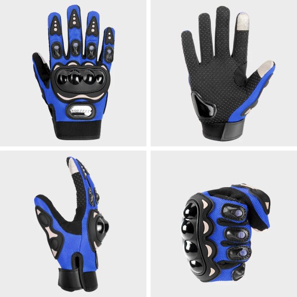 Motorcykelhandskar Sommarridning Andningshandskar Hard Knuckle Touchscreen Motorcykelhandskar Taktiska handskar för Dirt Bike Moto SU-01 Black M