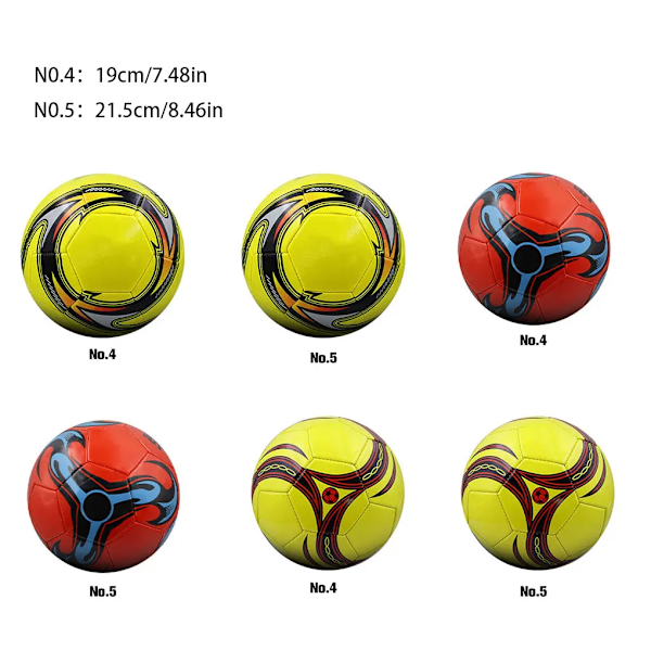 Fodbold til sjov træning i PVC for fremragende holdbarhed Holdspil Fodbolde Fodbold har fremragende holdbarhed guld Nr. 5 No.4 Yellow