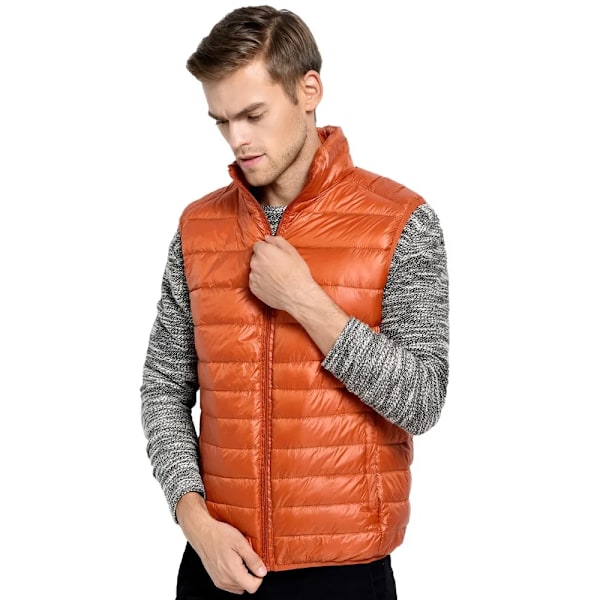 NewBang Mærke Mænds Veste Ultra Let Dunvest Mænd Letvægts Vandafvisende Ærmeløs Hvid Andedun Mand Slim Gilet gray L