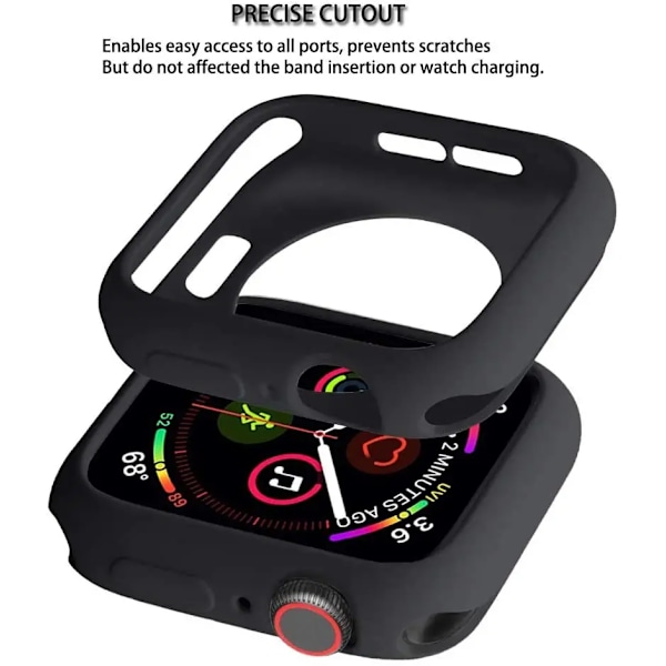 Mjuk Silikon Case För Apple Watch Ultra 49Mm 9 8 7 45Mm 41Mm Skyddsskydd För Iver Serie 6 5 4 3 Se 44M M 40Mm 42Mm 38Mm Black Red Series 789 45mm