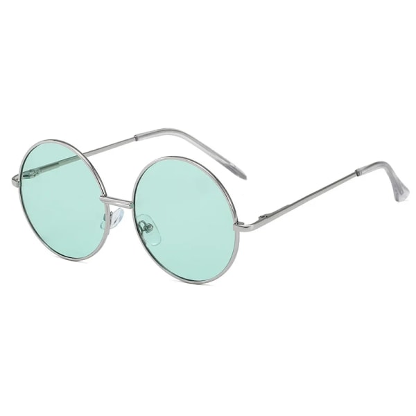 Barnsolglasögon metallbåge runda solglasögon enkla anti ultraviolett tidvatten barnglasögon pink