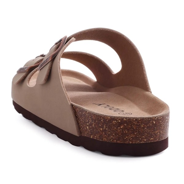 Litfun Klassiske Tykke Såler Kork Tøfler Kvinder Mode Kork Fodseng Sandaler Unisex Sommer Strand Tompar Glid Cow Suede-AT4 40