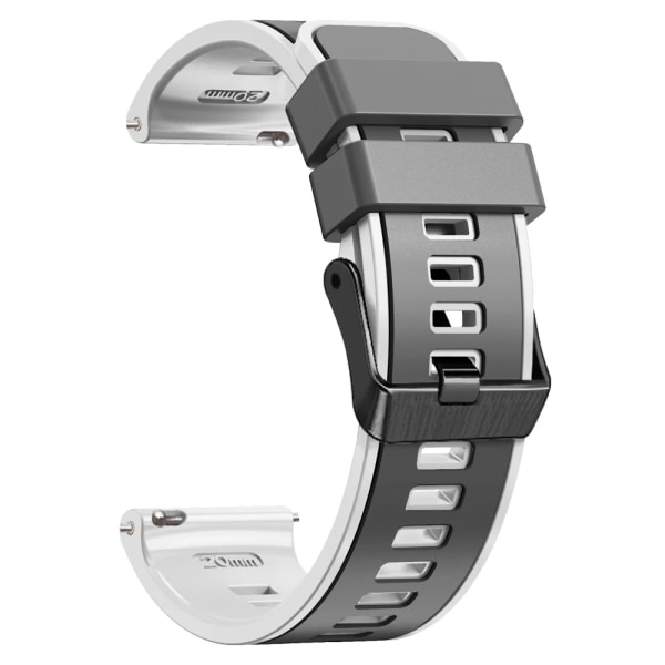 20 mm 22 mm silikonrem för Samsung Galaxy Watch 5 Pro 45 mm/4 40 mm 44 mm/Classic 42 mm 46 mm/Gear S3 Frontier Sport Bands Bälte Gray white Gear S3 Frontier