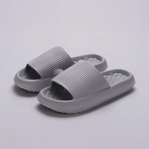 Naisten Paksut Alustan Pilvi Tossut Eva Pehmeä Aurinko Tyyny Liukumäet Kesäranta Flip Flops Naiset Ei-Liukastumista Kylpyhuone Koti Tossu Gray 40-41