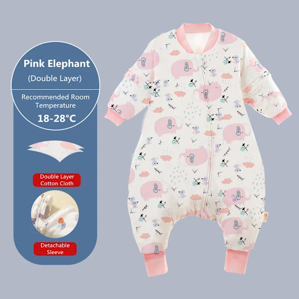 Baby sovepose tegneserie børn pyjamas infantil ting til fire årstider bomuld småbørn sæk børn sovetøj sengetøj jumpsuit Dinosaur 3 90-100cm