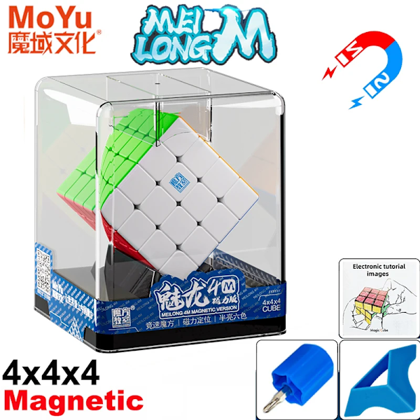 MOYU Meilong M Magnetisk Magisk Terning 3X3 2X2 4X4 5X5 Pyraminx Professionel Speedcube 3x3x3 Hastighedspuslespil Legetøj til Børn Cubo Magico Meilong Box 4M