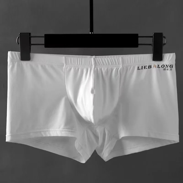 Lång Bulge U Pung Sexi Sexi Underkläder Underkläder Elephone Näsa Boxers Mäns Mjuk Komfort U Convex Mjukt Shorts Issilke White XL