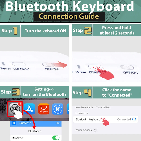 Mini Trådlös Tangentbord Bluetooth Tangentbord För Ipad Telefon Tablet Bärbar Bluetooth Tangentbord Och Mus För Samsung Xiaomi Androidname Black-no mouse