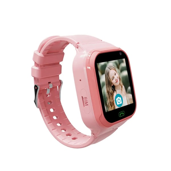 Barn Barn 4G Smart Watch Pojke Flickor Simkort Videosamtal WiFi Chat Kamera SOS LBS Plats Ficklampa Vattentät Smart Watch Black