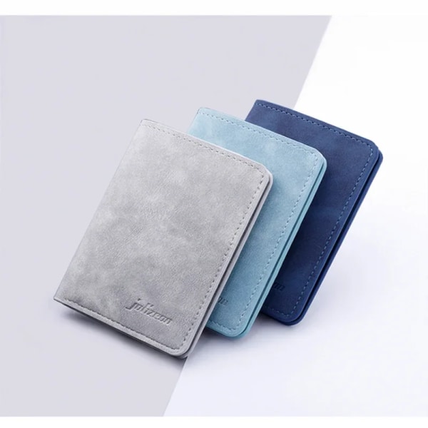 Ny modeplånbok ID Kreditkortshållare Plånbok för män Kvinnor Multi-Card Bag Holder Tvåfaldig liten plånbok Myntväska Dropshipping Dark Blue