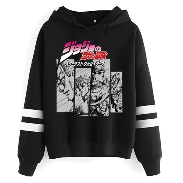 Unisex JOJO Bizarre Adventure Kawaii Cartoon Printed Hoodie Japansk Anime Manga Graphic Sweatshirt Harajuku Hip Hop Streetwear 7005 M