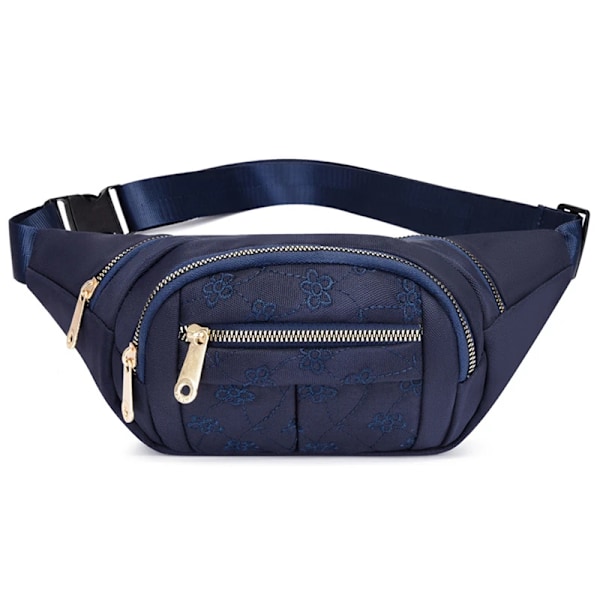 Dam midjeväska Oxford tyg vattentät bältesväska designer crossbody bröstväska dam mode magväska banan höftväska Drak Blue