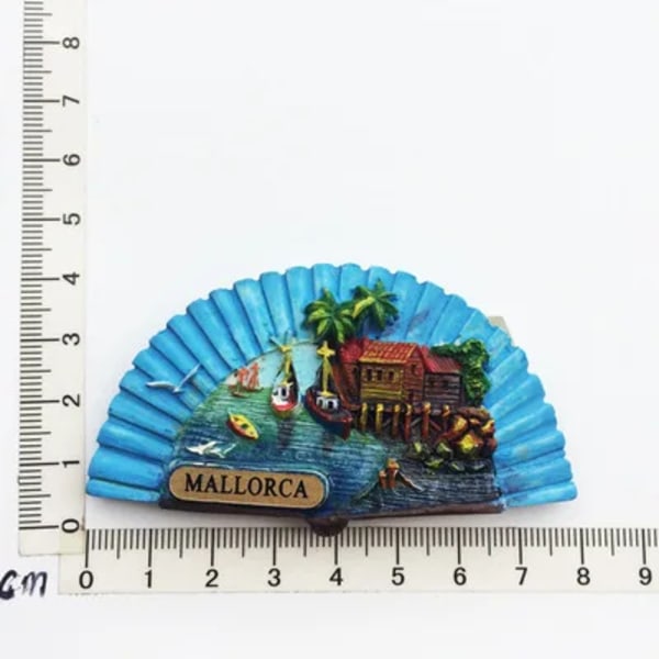 Europa Spanien Mallorca 3D Kylskåpsmagneter Turist Souvenir Dekoration Artiklar Hantverk Magnetisk Kylskåp Samling Gåvor ES-GH31010