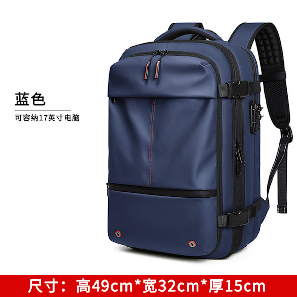 Anpassad Ryggsäck Mäns Stor Kapacitet Multifunktionell Vattentät Vakuum Kompression Mäns Dator Ryggsäck Tillbaka Pack Light Gray 19 Inch