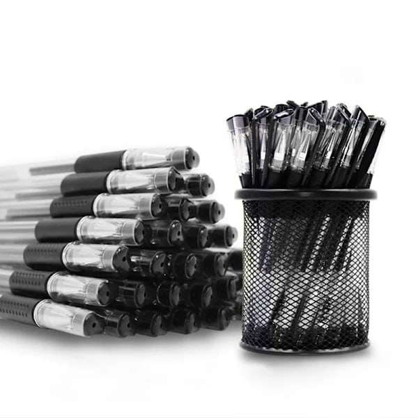 35 stk. Gel Pen Set Skoleartikler Sort Blå Rød Blæk Farve 0,5 mm Kuglepen Kawaii Pen Skriveværktøj Skolekontor 7Pcs Black pen C