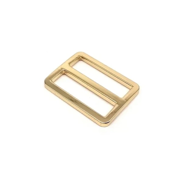 Metal Høj Kvalitet Tykkere Læder Justerbar Tri-glide Stift Rulle Spænde Skyder Webbing Rygsæk Kroge Sløjfer DIY Tilbehør light golden inner wide 32mm