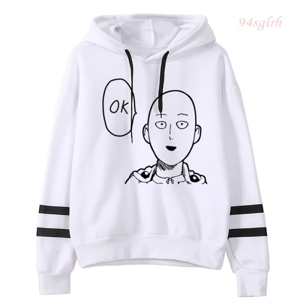 2021 One Punch Man Saitama Sensei Huvtröjor Japanska Anime Sweatshirts Herr Harajuku Manga Grafisk Hoodie Unisex Hip Hop Streetwear 30254 M