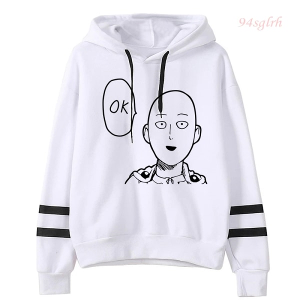 2021 One Punch Man Saitama Sensei Huvtröjor Japanska Anime Sweatshirts Herr Harajuku Manga Grafisk Hoodie Unisex Hip Hop Streetwear 30254 XL