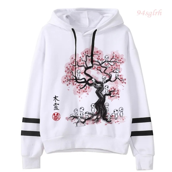 Totoro Kawaii Luvtröja med tecknad printed rolig tröja damer Spirited Away Miyazaki Hayao Sweatshirt Koreansk stil Toppar Dam 2 S