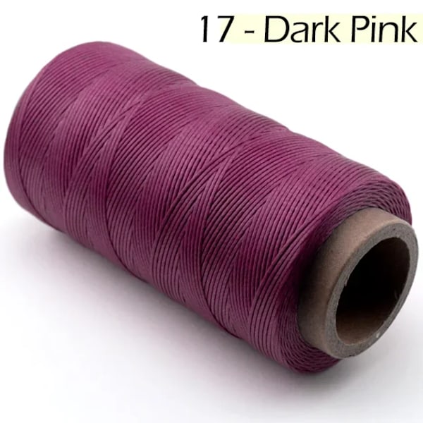 Vokset Linn Trådbindning | Vokset Tråd Sy Læder - Vokset Tråd 17 Dark Pink 1.2mm 300D - 135M