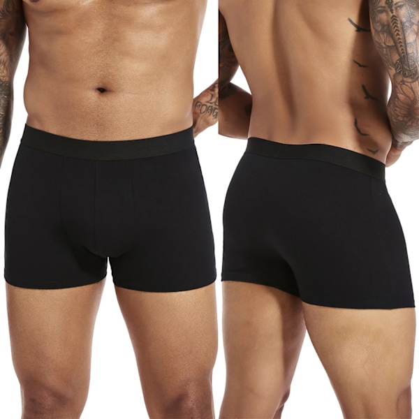 6St Pack Black Boxer Shorts Män Underkläder Mjuk Andask Hane Underkläder För Män Homme Boxershorts 2024 Trosorer 6pcs-W2-6 M