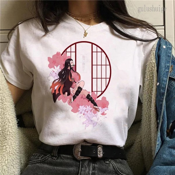 Unisex New Demon Slayer Kawaii Nezuko T-shirt Toppar Het japansk anime-tröja Kimetsu No Yaiba Tanjiro Zenitsu Manga-tröja Man 15700 L