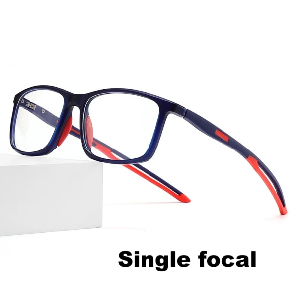 TR90 progressiva multifokala glasögon Ultralätt blått ljusblockerande läsglasögon Män Kvinnor Vintage Near Far Presbyopia Eyewear single-bluered