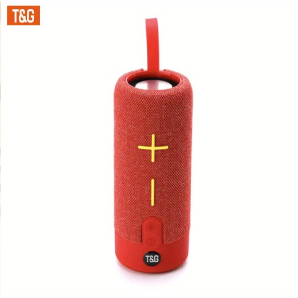 TG619 Utomhus Bärbar Upprätt Trådlös Kompatibel Högtalare, Musikspelare, Stöd USB/ TF/ FM Radio Musik, Stereo Ultra Bass Högtalare Red