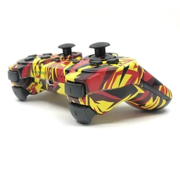 Bluetooth-controller til PS3 Gamepad PC Playstation 3-konsol Trådløs joystick til Sony Playstation 3 PC Switch Cong Troller. Red Yellow stripe