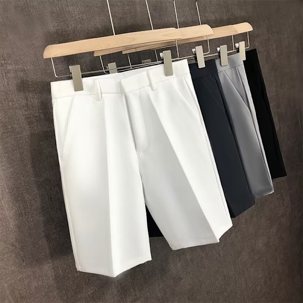 Shorts Mäns 2023 Ny Trendy Straight Konstnärlig Casual Mäns Summer Dräkt Byxor Ungdom Populär Byxor Mäns Kläder Black 36