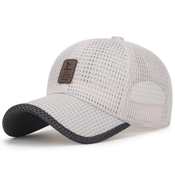 Sommer Unisex Mænd fiskeri Baseball Caps Kvinder Åndbar Mesh Snapback Hatte Sort Casual Sport Hatte Cap Beige Adjustable