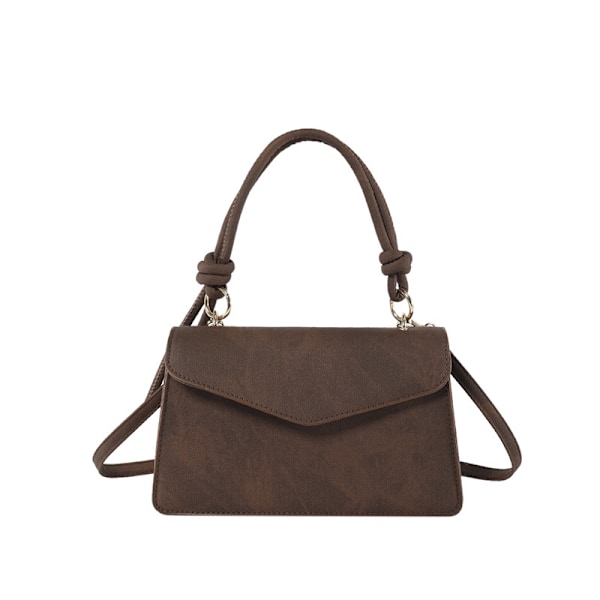 French Style Personality Retro Textured Simple Small Handbags Women's 2024 New Fashion Shoulder Crossbody Small Square Bag Brown