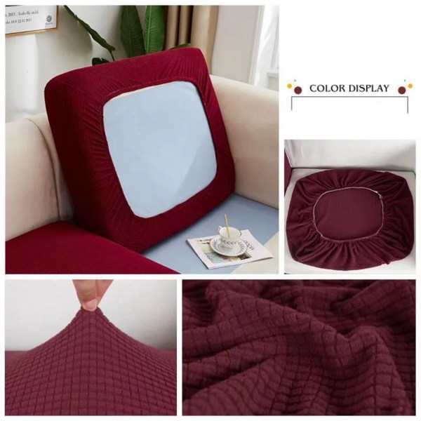Tjocka elastiskt cover för vardagsrum Enfärgad möbelskydd Soffa Cover överdrag avtagbara sofföverdrag Color 11 E1 ( 65-95cm ) 1pc