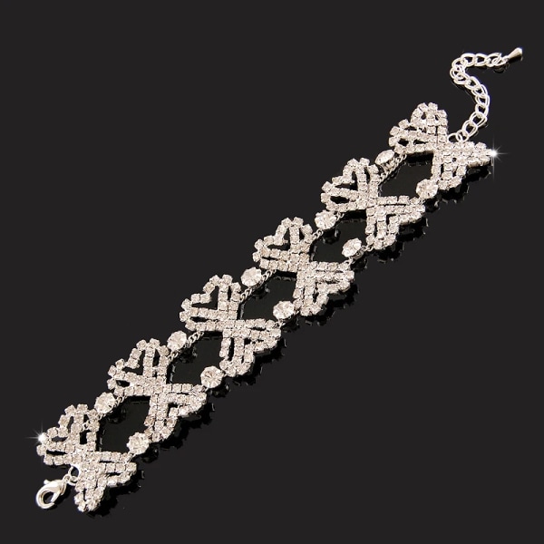 Nya Fashion Charm Armband 925 Silver AAAAA Zircon Crystal Kvinnor Armband Bröllop Förlovning Lyx Smycken 20