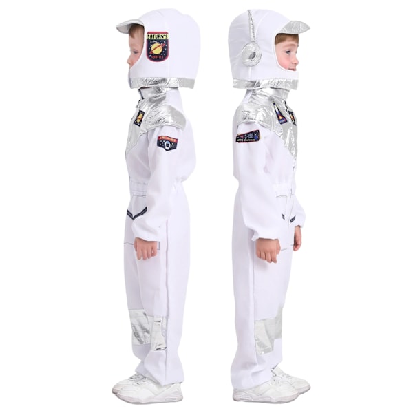 Deluxe Drenge Piger Hvid Rummet Astronaut Kostume Velegnet Til Bog Uge Halloween Karneval Ud I Rummet Temafest Børn Cost Tilvirkninger 130