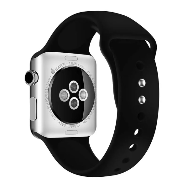 Silikonband för Apple Watch Series 3 4 5 6 SE 7 8 iWatch Armband 38mm 40mm 41mm 42mm 44mm 45mm 49mm Ultra Apple Watch Strap White 38mm-40mm-41mm M-L