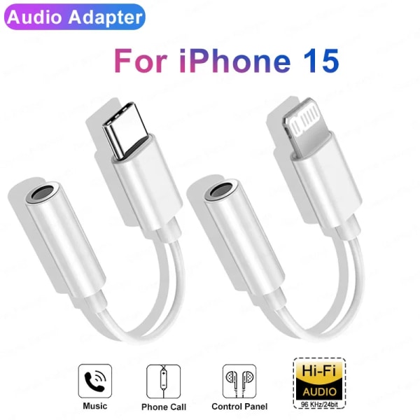 Regn till 3,5 mm jack bastutelefon Mx-kabel, Apple iPhone 14 Pro Max 13 12 11 XS X 15 Pro, USB Type C-kontakt Ljudadapter Type C Jack