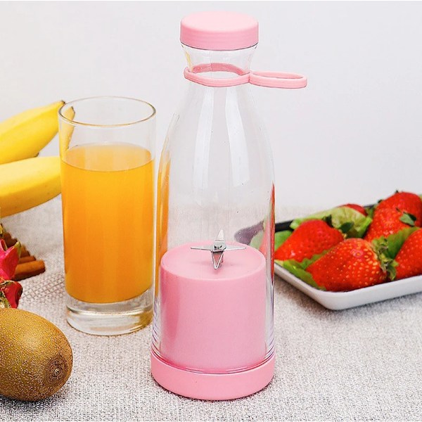 Mini Vinflaske Juicer 420ml Bærbar Omrøring USB Opladning Juicer Kop Husholdning Multifunktionel Elektrisk Juicer Husholdningsartikel Purple