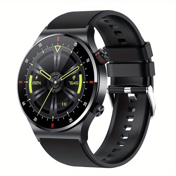 Fashion New Smart Watch, Unisex Vattentät Trådlös Sport Fitness Tracker Blodsyreövervakning Smart Watch Black Silicone Strap
