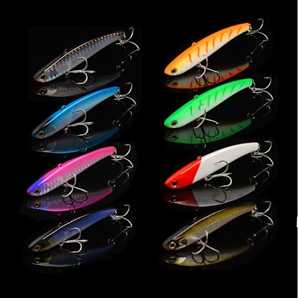 Fangbait Rattlin Fiskestik 2024 Koume Vinter Isfiskeri VIB Lokke 80mm 16g Synkende Kunstig Lipløs Crankbait Japan Krog C 60mm-10g