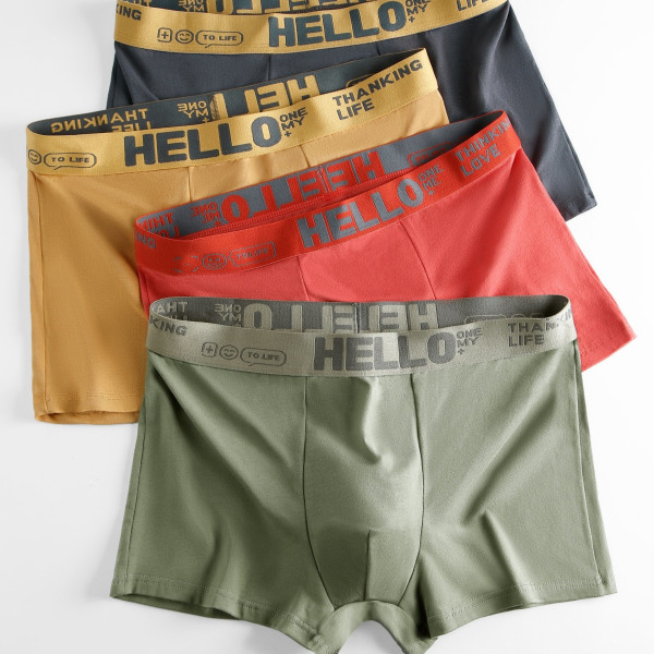 4pack Herr bomull Andas bekväma boxer Underkläder Mixed Colors L(50)