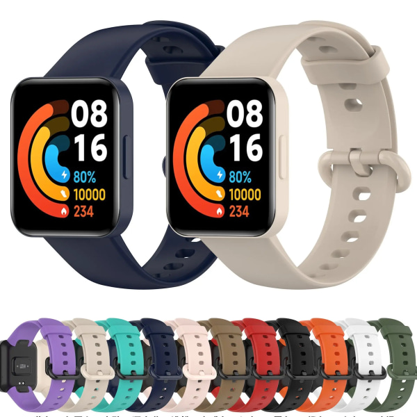 Silikonbandsrem för XiaoMi Mi Watch Lite / För Redmi Watchrem för Redmi Watch 2 Lite Armbandsbyte + case c Group For Mi Watch Lite