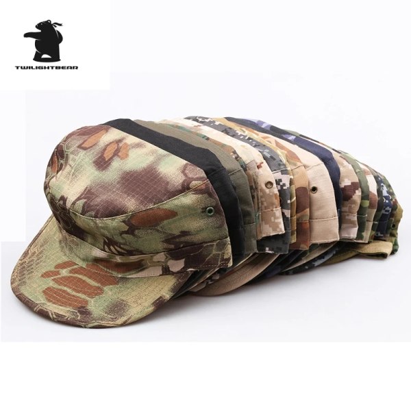 58/59/60 cm Camouflage Military Caps Shako High Quality Thickened US RU German Soldier Hat AK02 Mountain Python 60cm